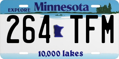 MN license plate 264TFM
