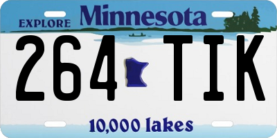 MN license plate 264TIK