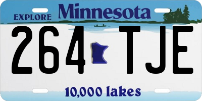 MN license plate 264TJE