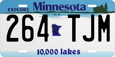 MN license plate 264TJM