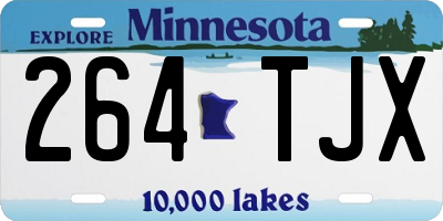 MN license plate 264TJX