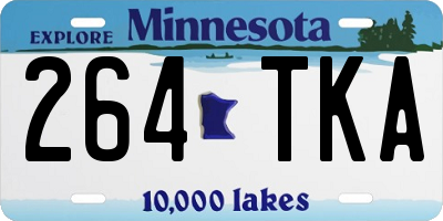 MN license plate 264TKA