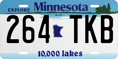 MN license plate 264TKB