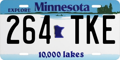 MN license plate 264TKE