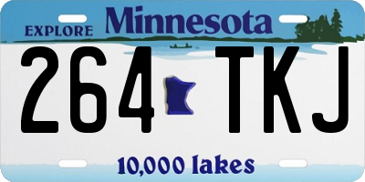 MN license plate 264TKJ
