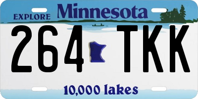 MN license plate 264TKK
