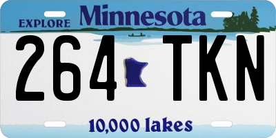 MN license plate 264TKN