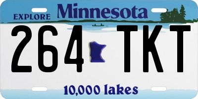 MN license plate 264TKT