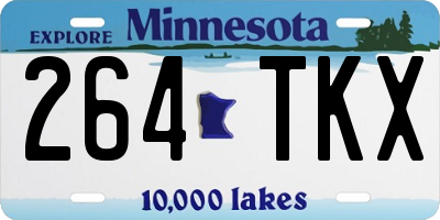 MN license plate 264TKX