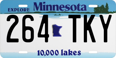 MN license plate 264TKY