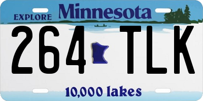 MN license plate 264TLK