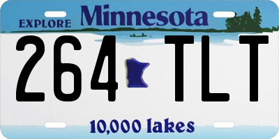 MN license plate 264TLT