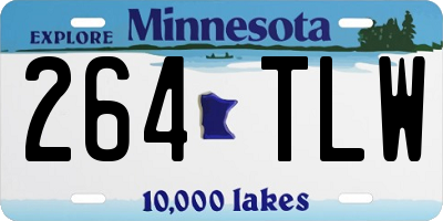 MN license plate 264TLW