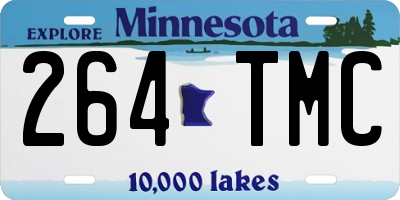 MN license plate 264TMC