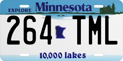 MN license plate 264TML