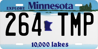 MN license plate 264TMP