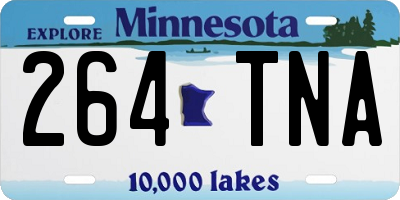 MN license plate 264TNA