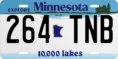 MN license plate 264TNB