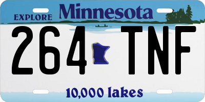 MN license plate 264TNF