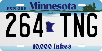 MN license plate 264TNG