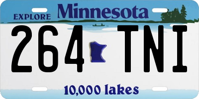 MN license plate 264TNI