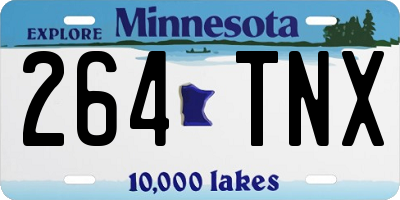 MN license plate 264TNX