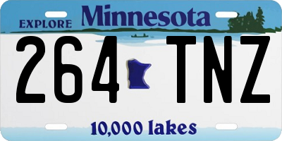 MN license plate 264TNZ