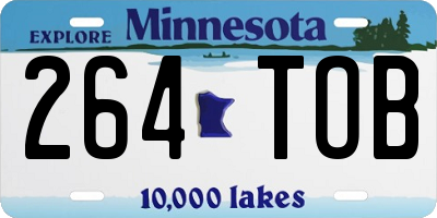 MN license plate 264TOB