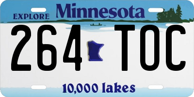 MN license plate 264TOC