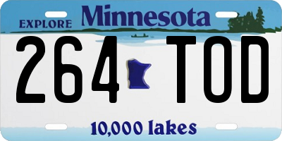 MN license plate 264TOD