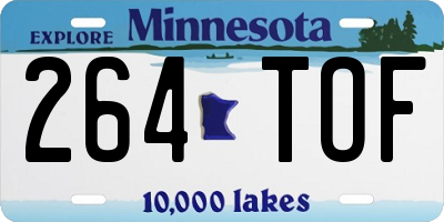 MN license plate 264TOF