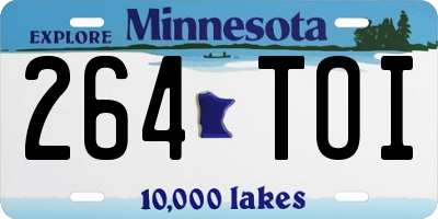 MN license plate 264TOI