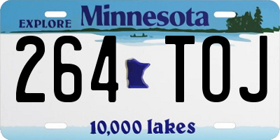 MN license plate 264TOJ