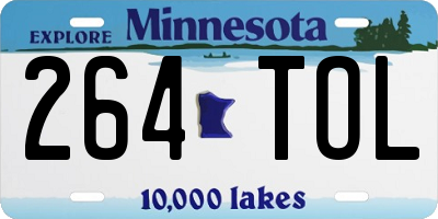 MN license plate 264TOL