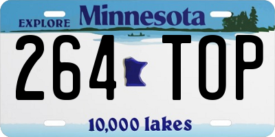 MN license plate 264TOP