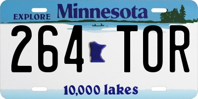 MN license plate 264TOR