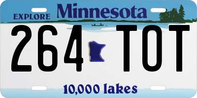 MN license plate 264TOT