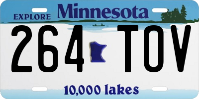 MN license plate 264TOV