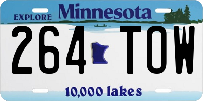 MN license plate 264TOW