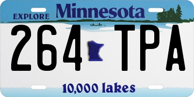 MN license plate 264TPA