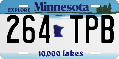 MN license plate 264TPB