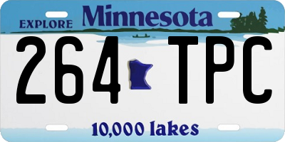 MN license plate 264TPC