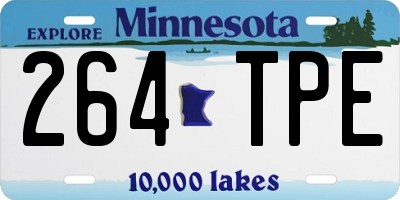 MN license plate 264TPE