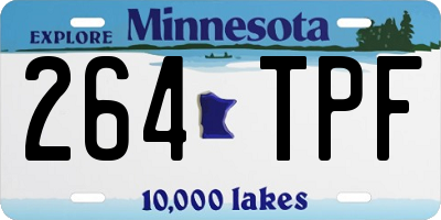 MN license plate 264TPF