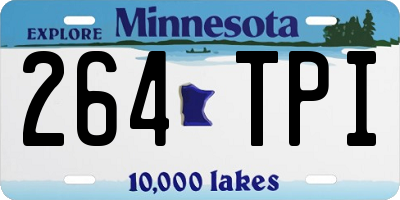 MN license plate 264TPI