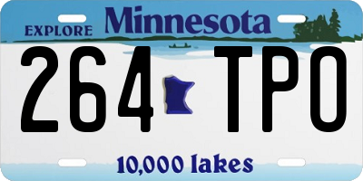 MN license plate 264TPO