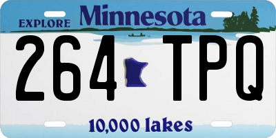 MN license plate 264TPQ