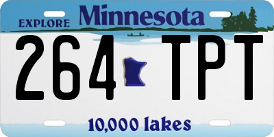 MN license plate 264TPT