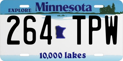 MN license plate 264TPW