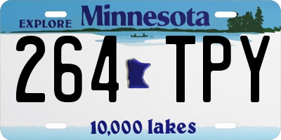 MN license plate 264TPY